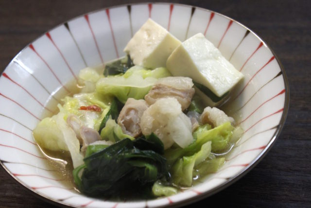 プリップリもつ鍋