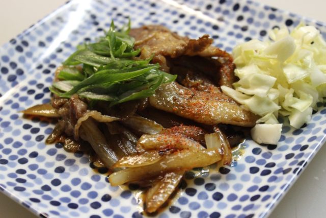 豚肉のピリ辛タレ焼き